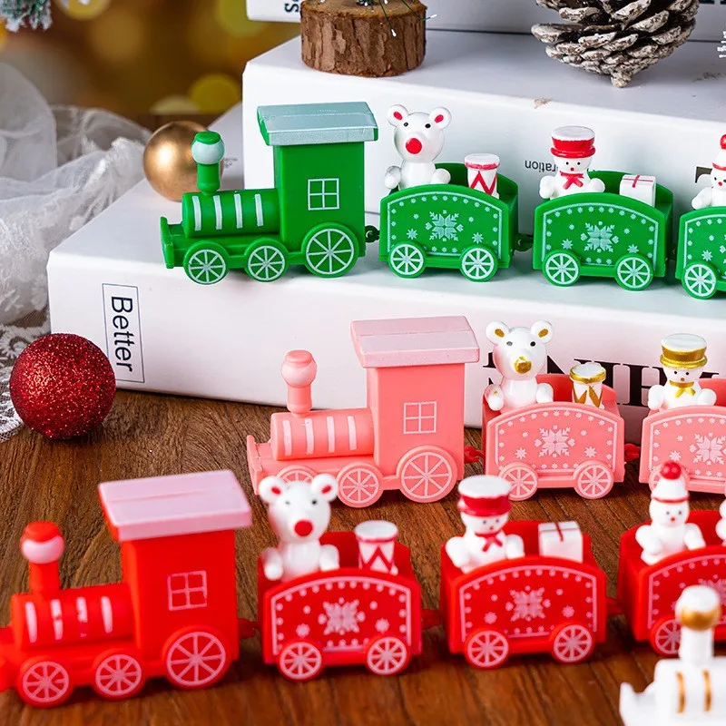 Wooden Train Christmas Ornament Merry Christmas Decoration For Home Table 2023 Xmas Gifts Noel Natal Navidad Happy New Year 2022