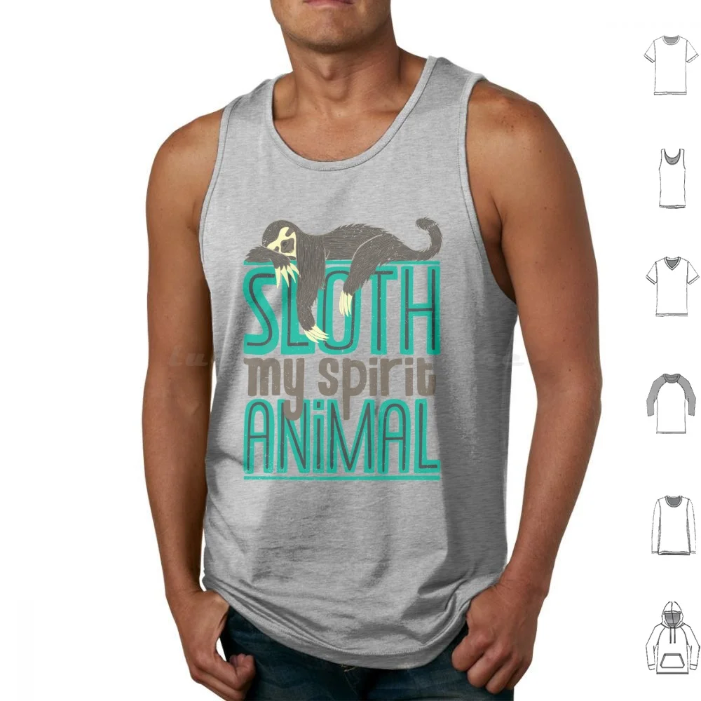 La perezoso es mi espíritu Animal camisetas sin mangas chaleco sin mangas diseño personalizado barato Tobias Fonseca Tobe Fonseca diseño diseños geniales divertidos