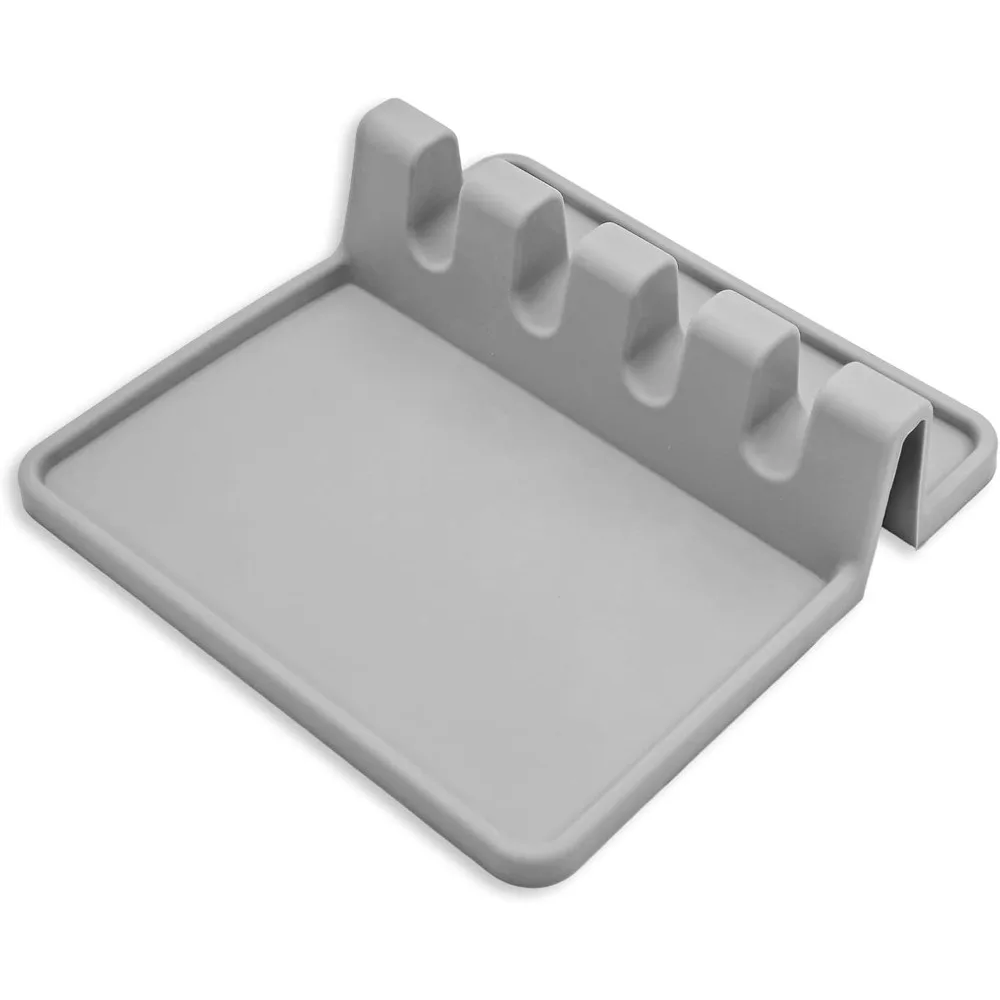 

1Pcs Kitchen Silicone Utensil Holder Pad Heat Resistant Spoon Rack Suitable For Dishwasher Cleaning Kitchen Utensils Holder