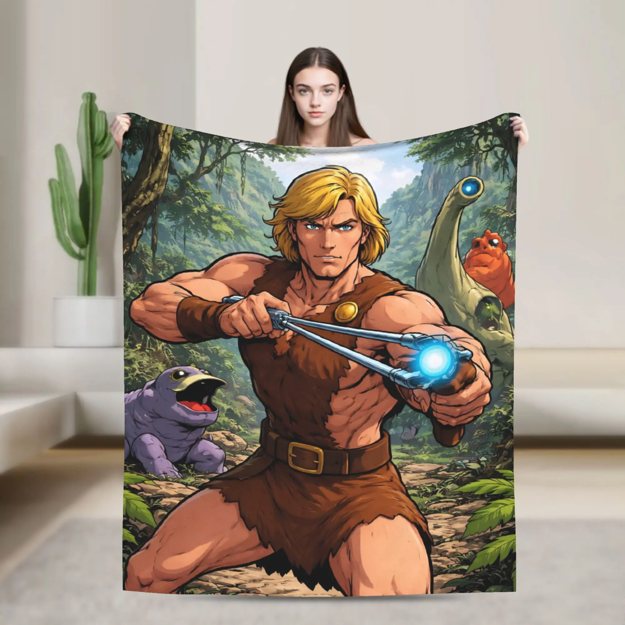 Super Soft Thundarr The Barbarian Throw Blanket Premium Fleece Flannel Lightweight  Bed Blanket Cozy Warm Bedspread All Season