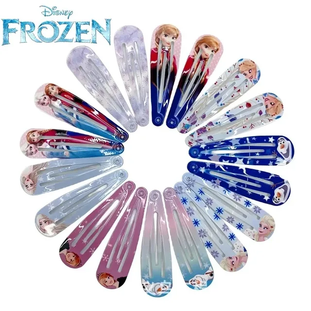 Cartoon Disney Frozen Children Hair Clip Doll Akcesoria Elsa Hair Pin Bow Nakrycie głowy Księżniczka Kid Head Clip Dziewczyna Prezent urodzinowy
