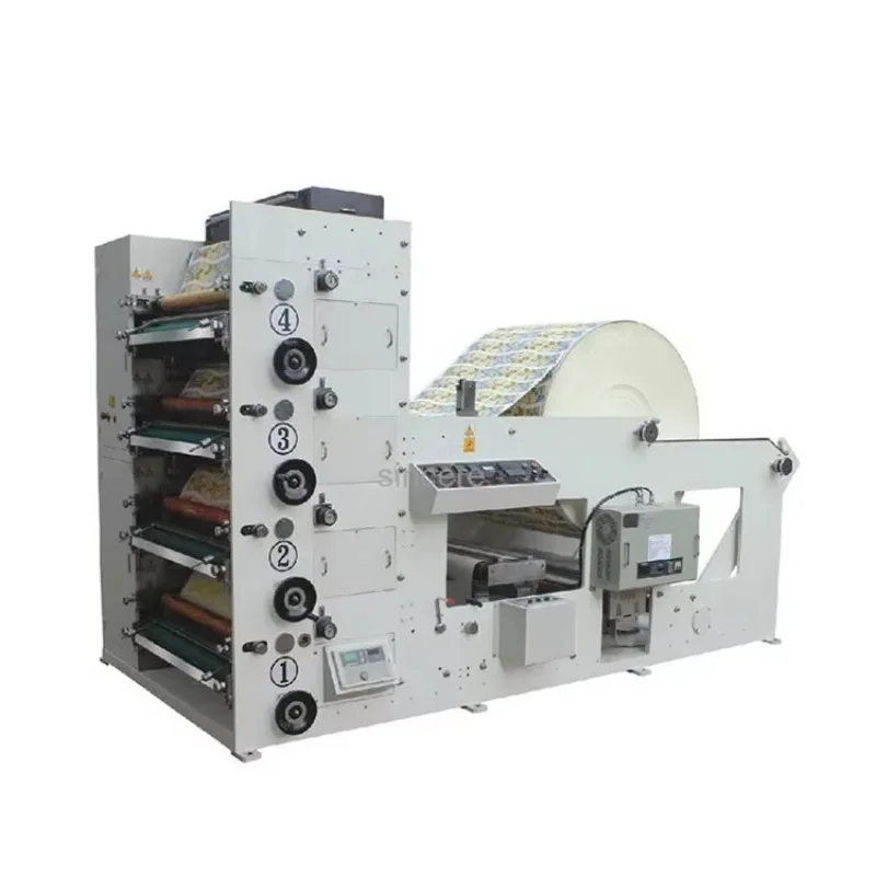 Customized Flexographic Printers Flexo Die Cutting And Printing Machine 4 Color For Paper Cup