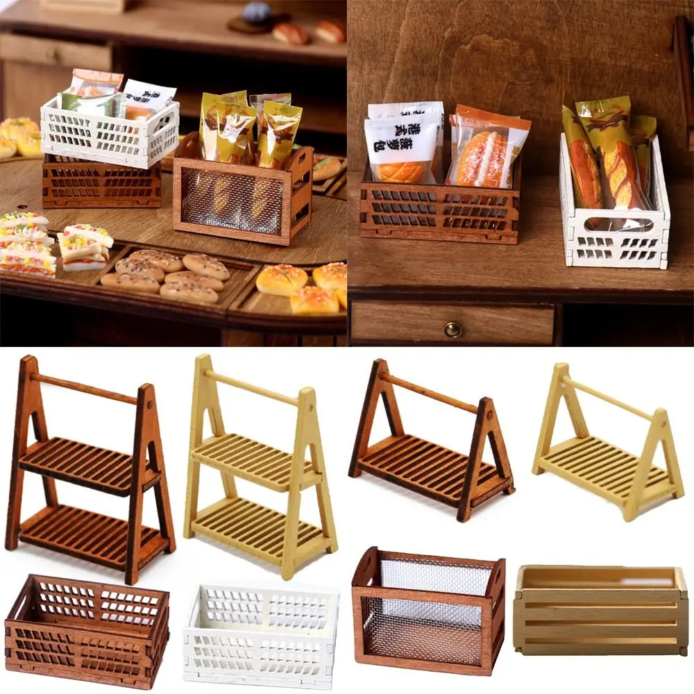 Mehrfarbige Puppenhaus-Aufbewahrungsbox Puppenhausmöbel Puppenzubehör Mini-Aufbewahrungsregal Foto-Requisiten Feengarten-Blumenständer