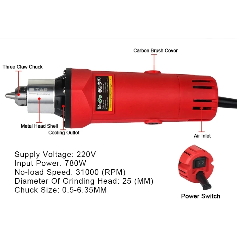 Mini Electric Drill Power Tools Mini Electric Engraver Grinder 260W Handheld Woodworking Electric Rotary Tool Set