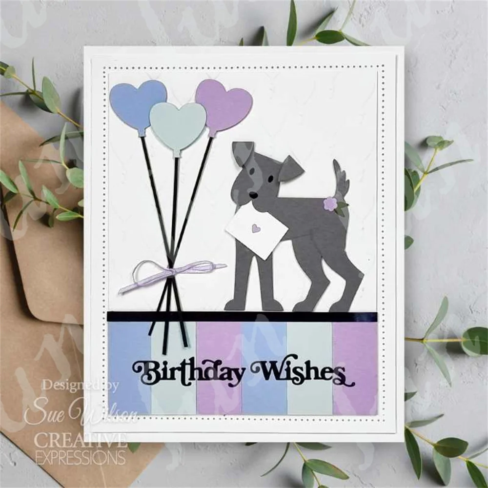 عيد ميلاد التمنيات الحرفية قطع معدنية يموت ، سكرابوكينغ المشاعر الحيوانات الأليفة الزملاء ، مجموعة طوابع واضحة ، تنقش ورقة بطاقة ، DIY بها بنفسك الديكور #6