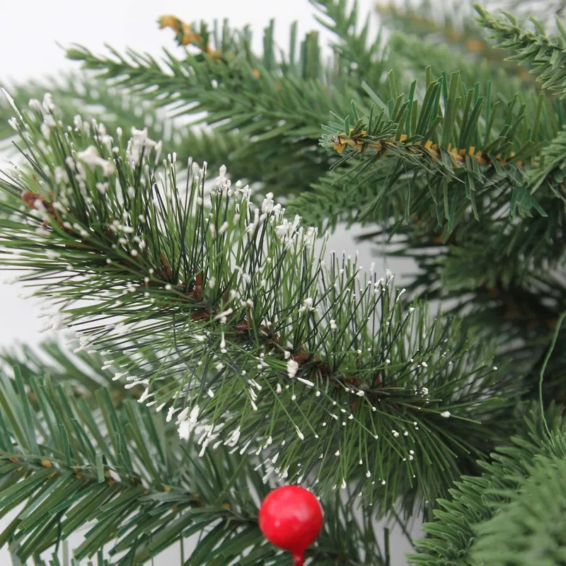 Handmade PVC Christmas Green Garland 270CM Artificial Pinecone Berry Decorations Handcrafted Christmas Decoration