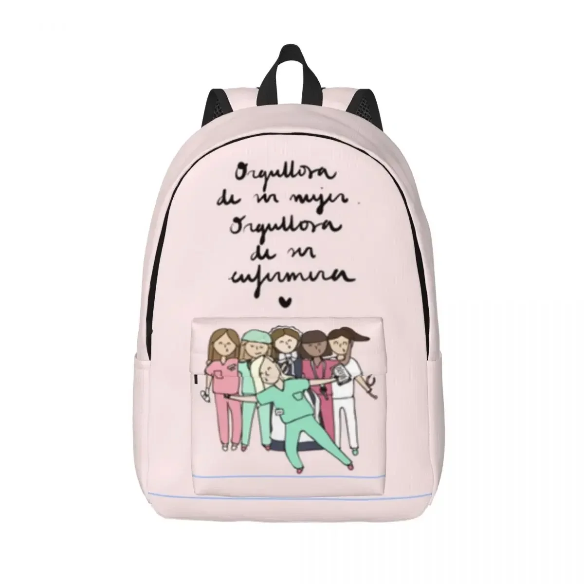 

Enfermera En Apuros For Girls Boys Large Capacity Student Backpack Lightweight waterproof Backpack 15.7in 17.7in