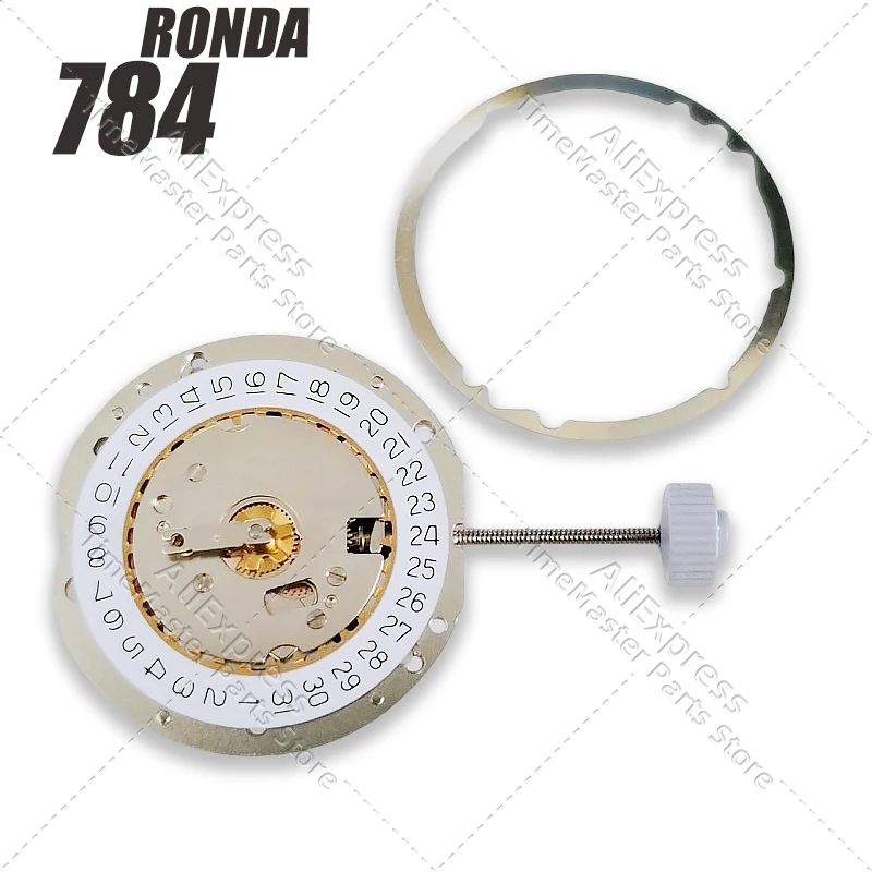 Ronda 784 Quarzuhrwerk Schweizer 2 Zeiger Datum 20 mm Batterie-Nr. 362 Hochwertige Reparatur- und Ersatzteile