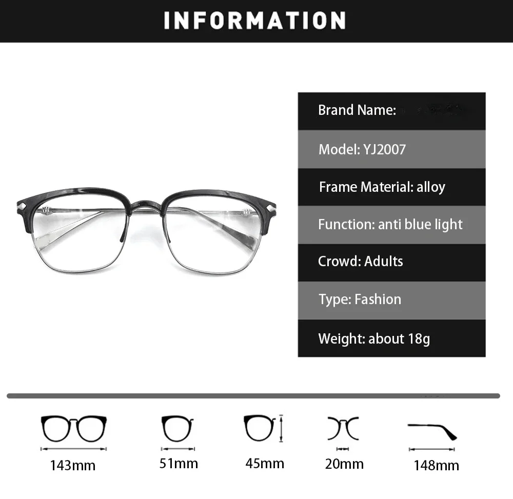Fashion Metal Half-frame Reading Glasses Women High Definition Business Anti-Blue Light Goggles Men Presbyopia Eyeglasses Unisex