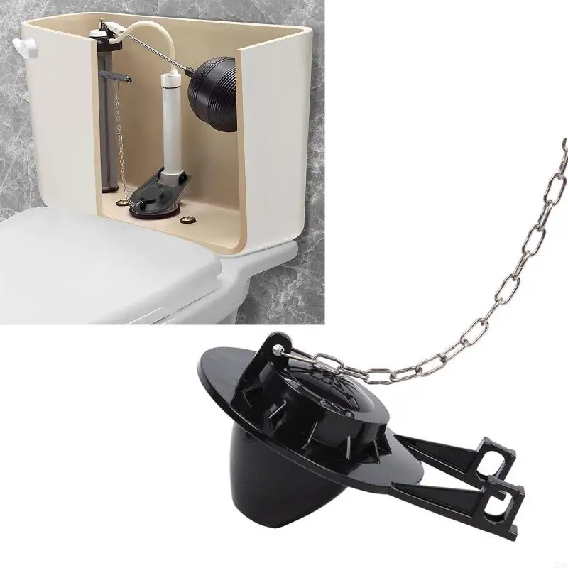 LXAF Toilettenablauf für Ventilspülung, Ersatz-Gummiklappe, Badezimmer, universelle Toilettenklappendichtung, verstellbar für – Detail 2