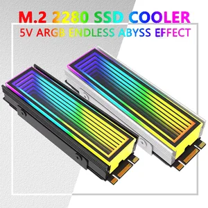 5V / 3Pin Komputer Sinkronisasi Aura ARGB 2280 SSD Radiator M2 PC Aluminium Pendingin Nvme RGB M. 2 Pendingin Pendingin Pendingin Solid State Drive Pendingin Pendingin 10 penjualan terbaik heatsink m2 - №
