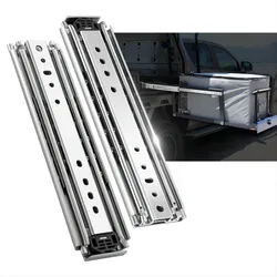 1 Pair 227kg Load Capacity Heavy Duty Slide Rail Full Extension Ball Bearing Side Mount Industrial Rails with Lock RV Slides