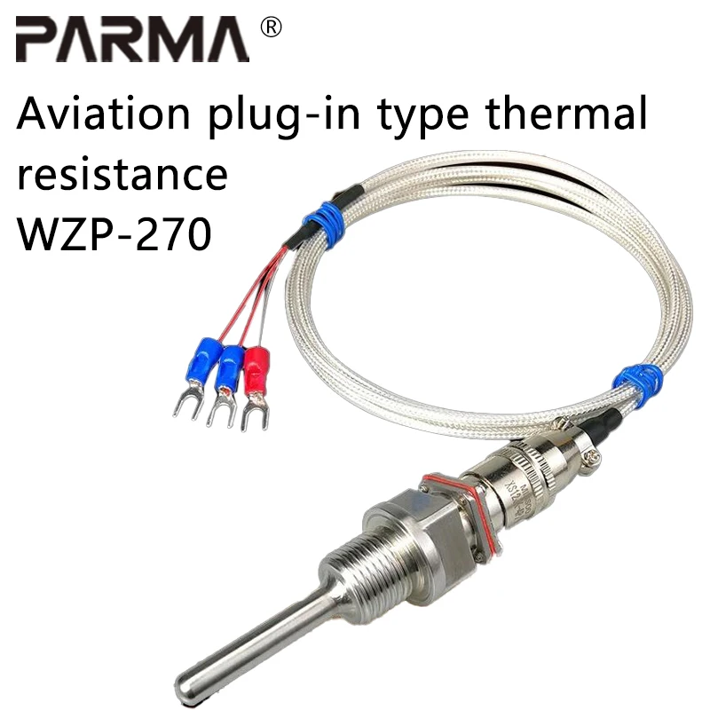 WZP-270 aviation plug-in type thermal resistance M16*1.5 temperature measurement socket thermocouple Pt100 wiring 1.5 meters
