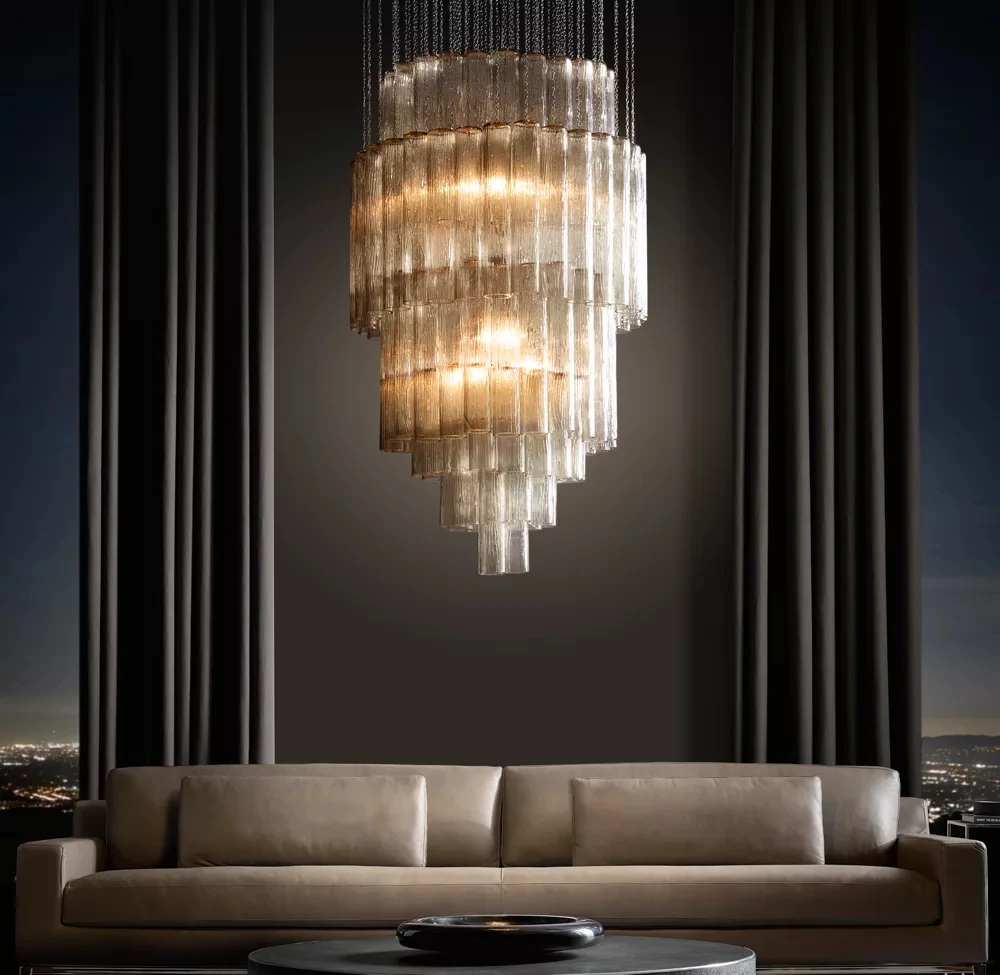 Cylinders Range Glass LED Pendant Lights Living Room Bedroom Lighting Restaurant Home Decor Hanging Lamp Ceiling Chandelier