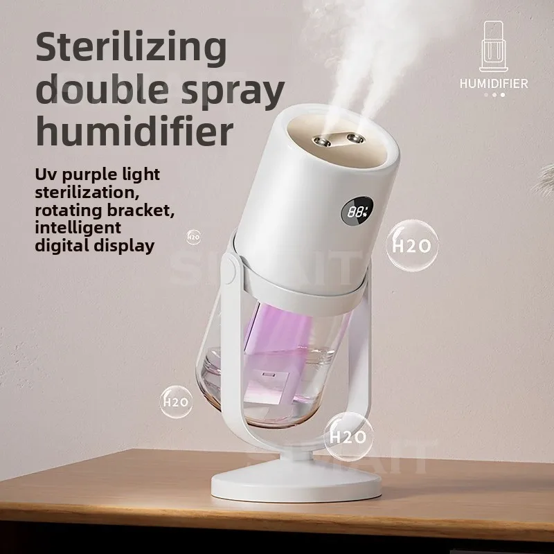 New Double Spray Humidifier, Rotatable To Adjust The Angle, Household Silent Usb