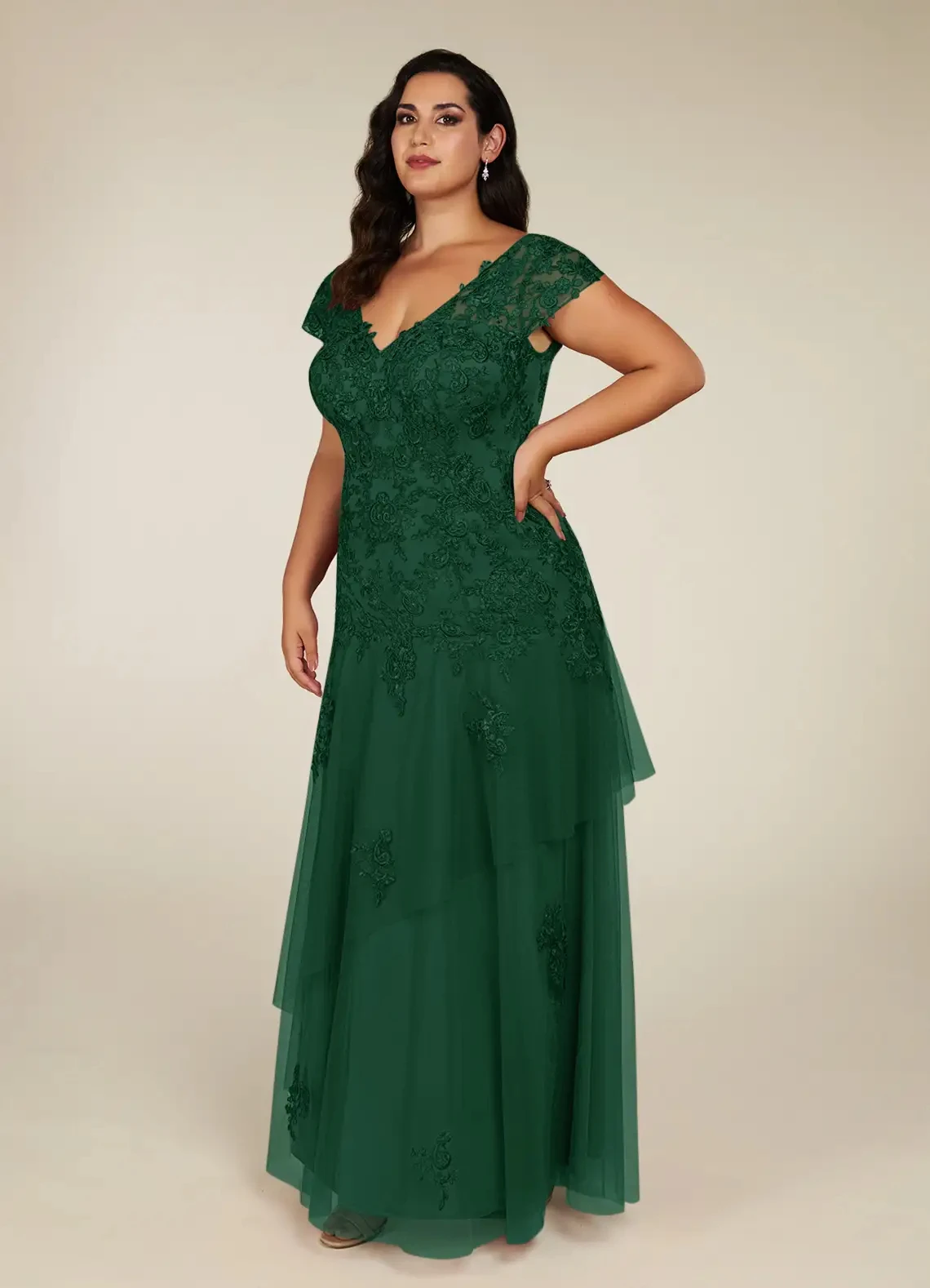 Lorencia Emerald Green Lace Wedding Party Dress Chiffon Mermaid Mother Of The Bride Dresses For Weddings Prom Party Gown YMD17