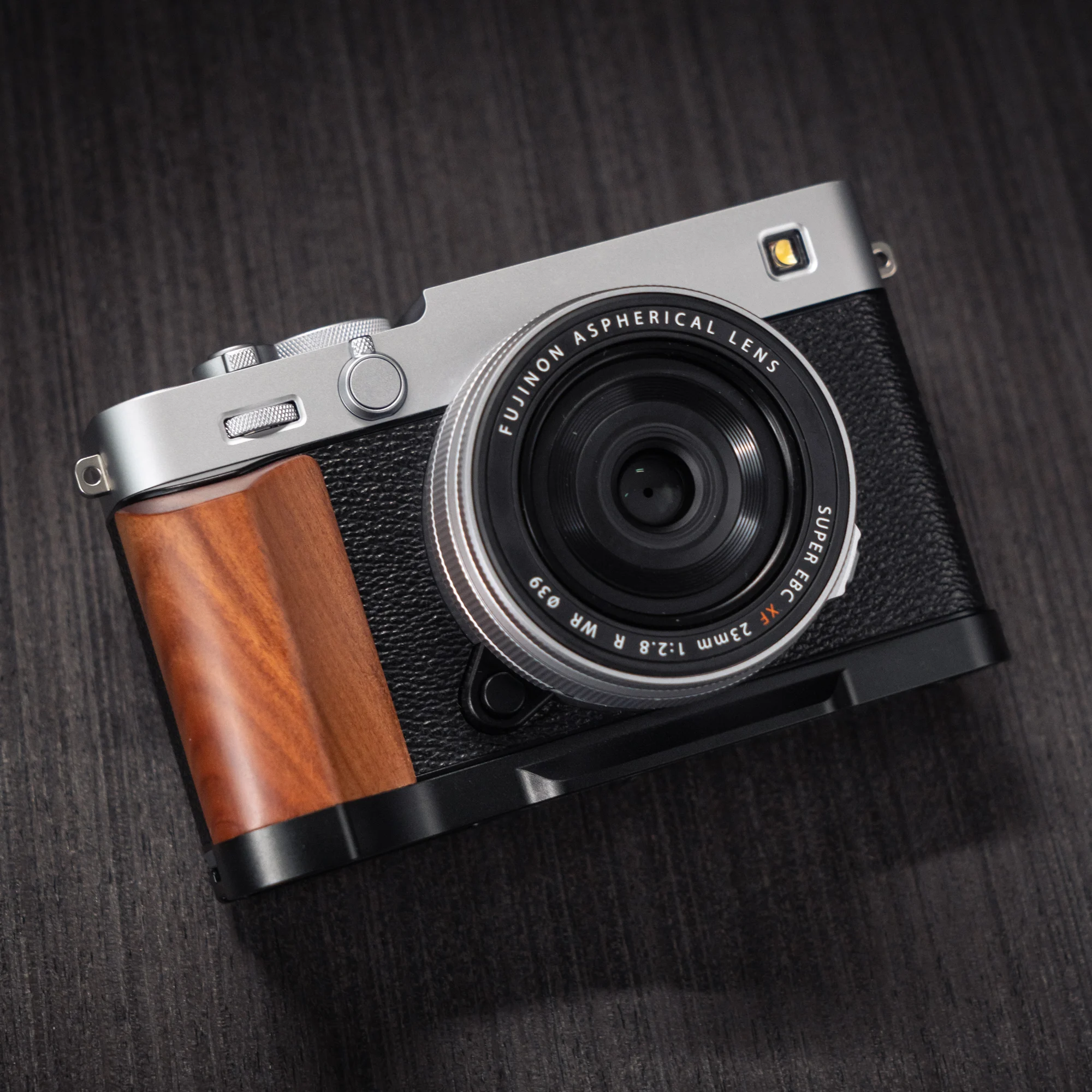 Handgefertigter Kamera-Handgriff aus Holz, L-Platte, Schnellverschluss-Halter für Fujifilm XE5 Fuji X-E5 – Detail 24