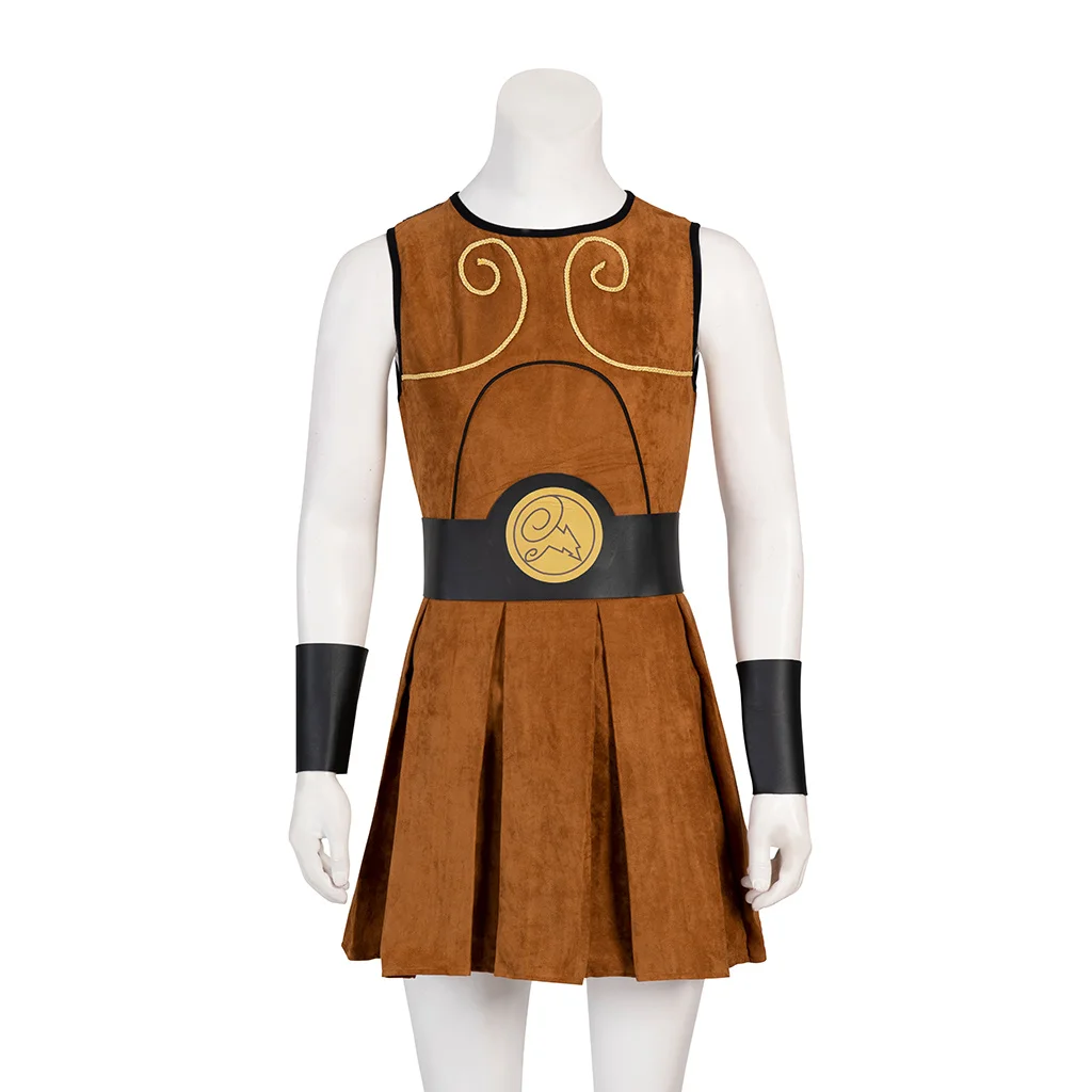 Movie Hercules Cosplay Costume Outfits With Cape Belt Set Men's Halloween Carnival Hero Fancy Suit - Image 6