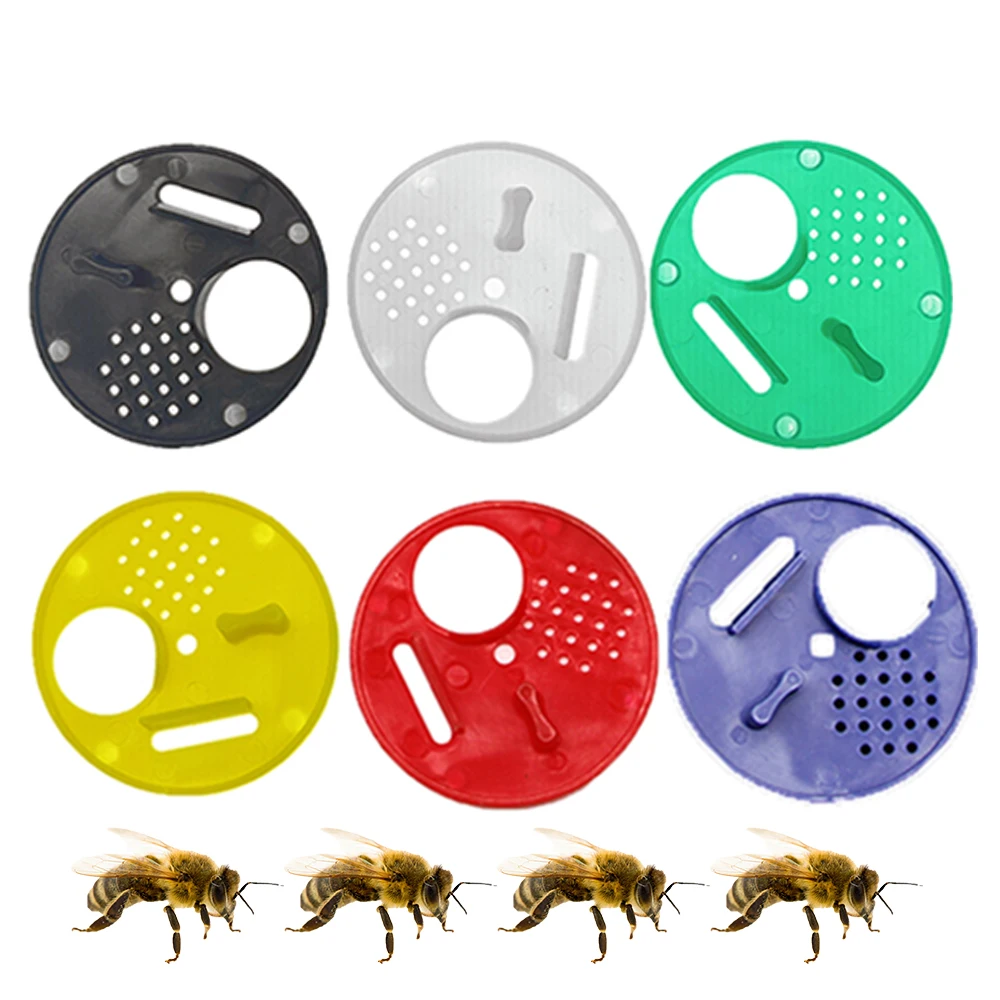 60Pcs Rotate Circular Disc Hive Entrance Plastic Easy Attach Ventilator NUC  Box Split Box Swarm Hive Beekeeping Entrance Door