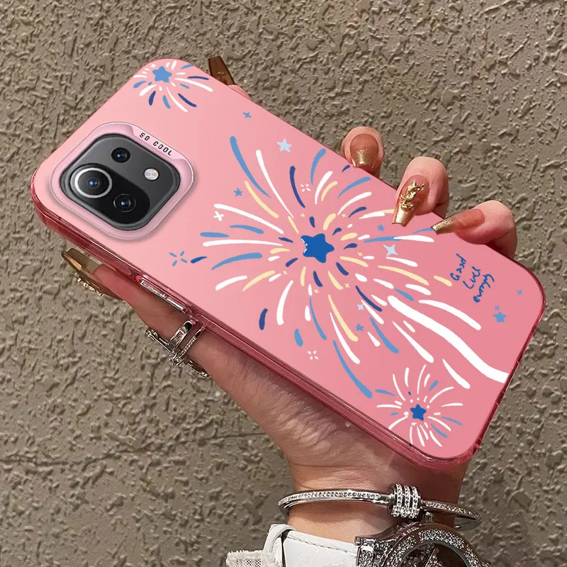 

Корейский чехол IMD с рисунком фейерверка мечты для Xiaomi 11 Lite 12T 13T Pro ударопрочный противоударный жесткий чехол из поликарбоната