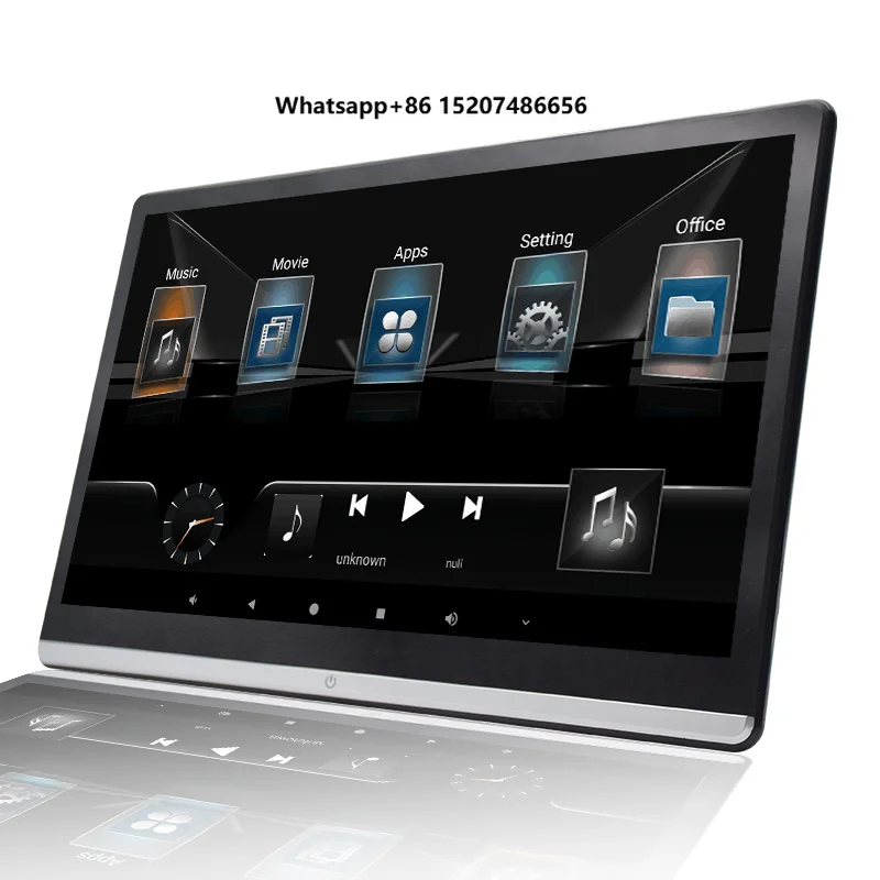 14 Inch  Car Headrest Monitor-Universal Rear Seat Screen 1080P IPS with USB/SD for WiFi SUV MPV