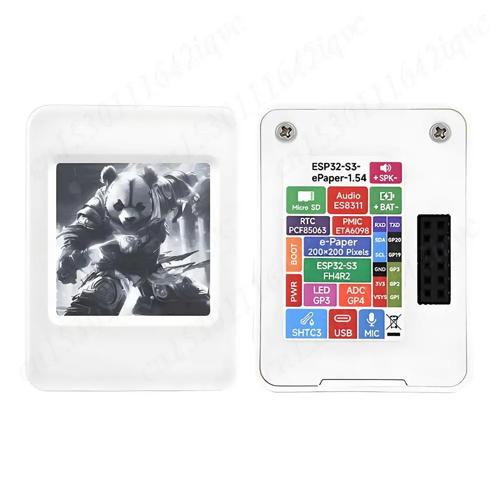 ﻿   ESP32-S3 AI E-Ink Плата для разработки экрана Мини-чернильный экран Плата устройства Маленький дисплей 2,4 ГГц Wi-Fi 1,54 дюйма AIoT Development