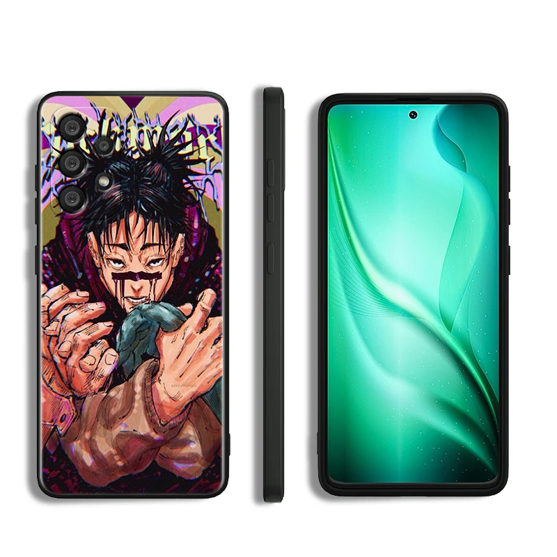 Jujutsu Kaisen Toji Yuta For Samsung A55 A35 A25 A15 A14 A73 A53 A13 A05S A03S A02S A71 A52 A32 Black Soft Phone Case