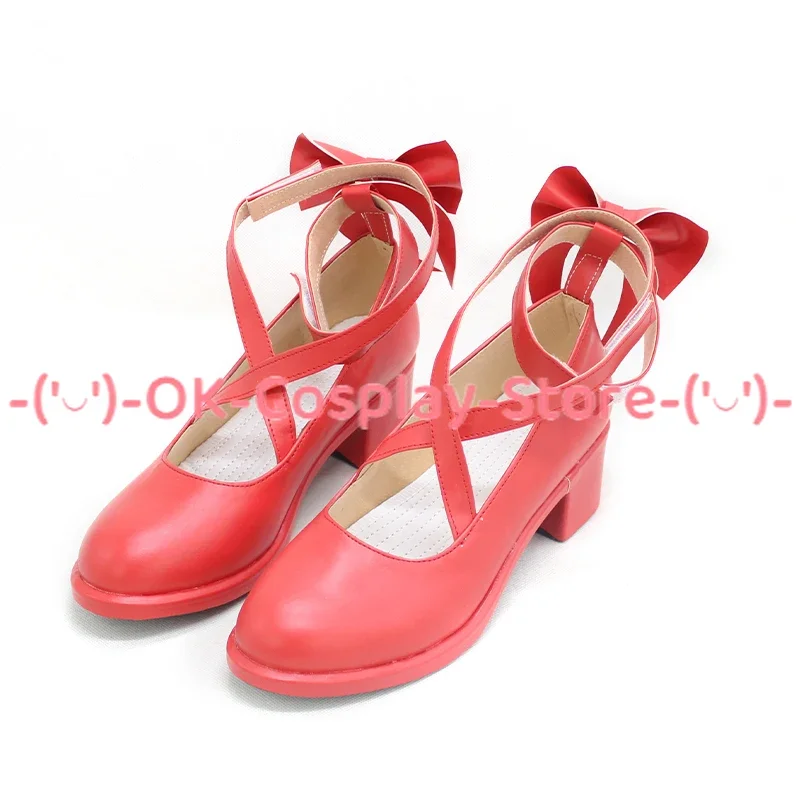 Anime Puella Magi Madoka Magica Kaname Madoka Cosplay Shoes PU Leather Shoes Halloween Carnival Boots Cosplay Props Custom Made