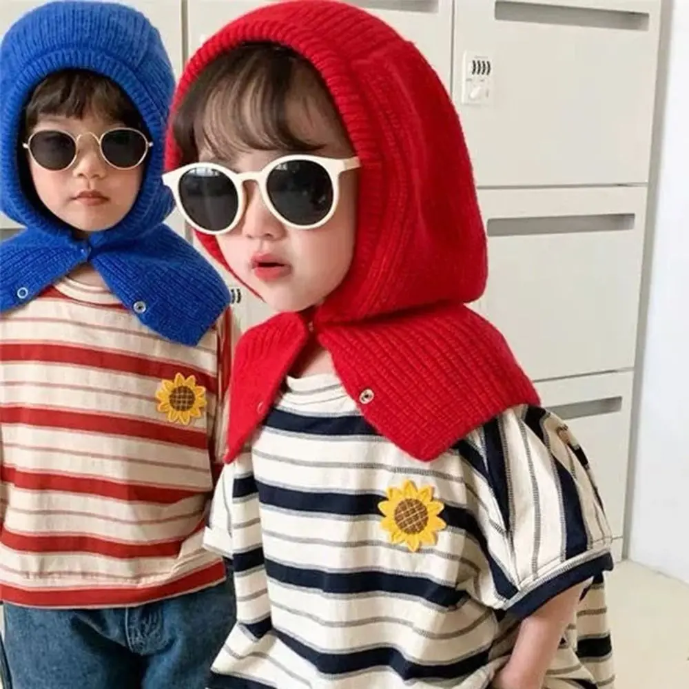 

Сплошная вязаная шапка, теплая утолщенная шапка с защитой ушей, вязаная цельная шерстяная шапка, весна-осень