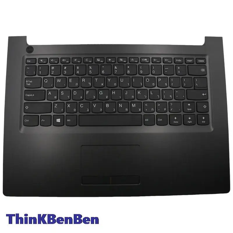 

HB Hebrew IL Israel Black Keyboard Upper Case Palmrest Shell Cover For Lenovo Ideapad 310 14 14ISK 14IKB 14IAP 5CB0L35783