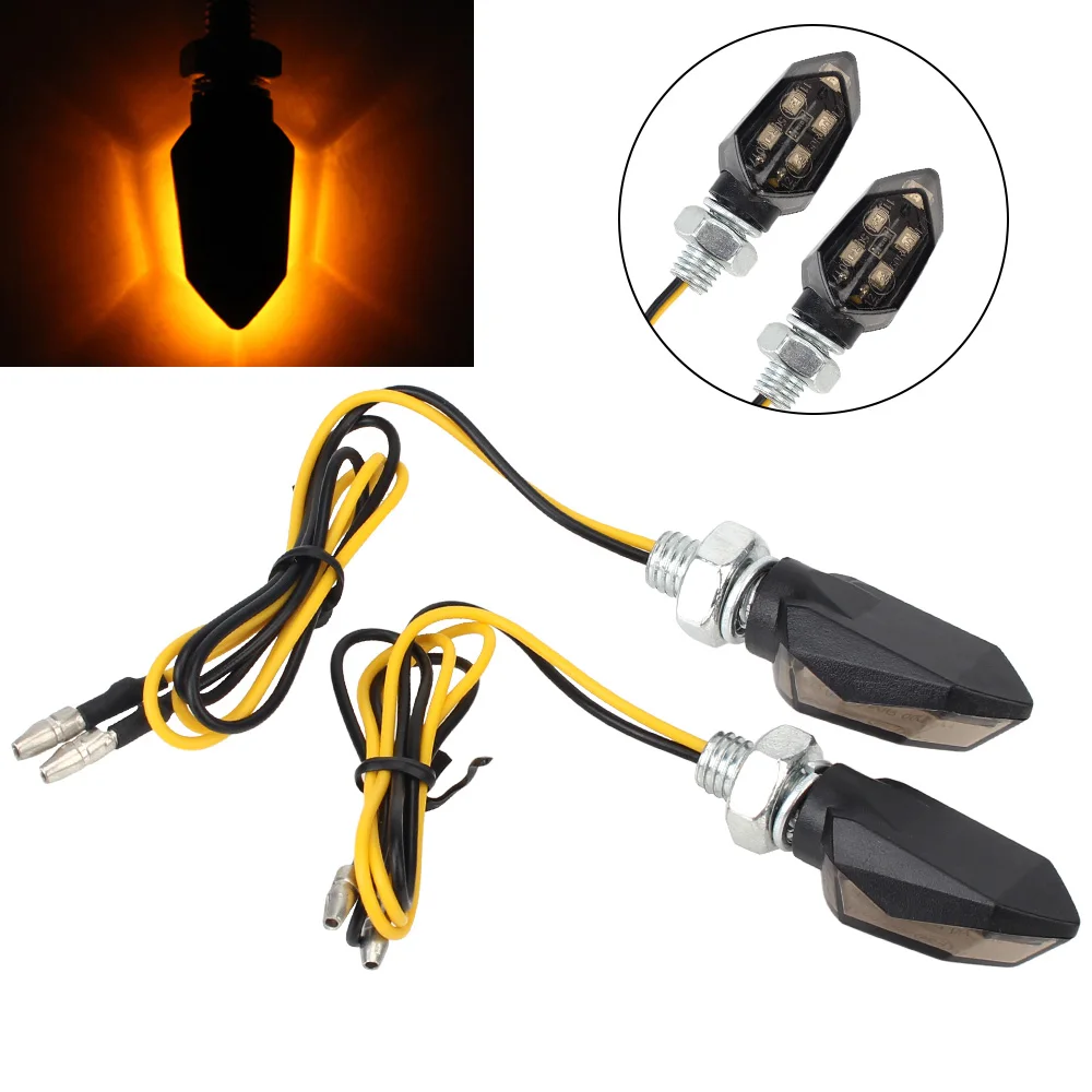 

LED Turn Signal Light LED Indicators Light 2pcs Amber Blinker Motorcycle Mini