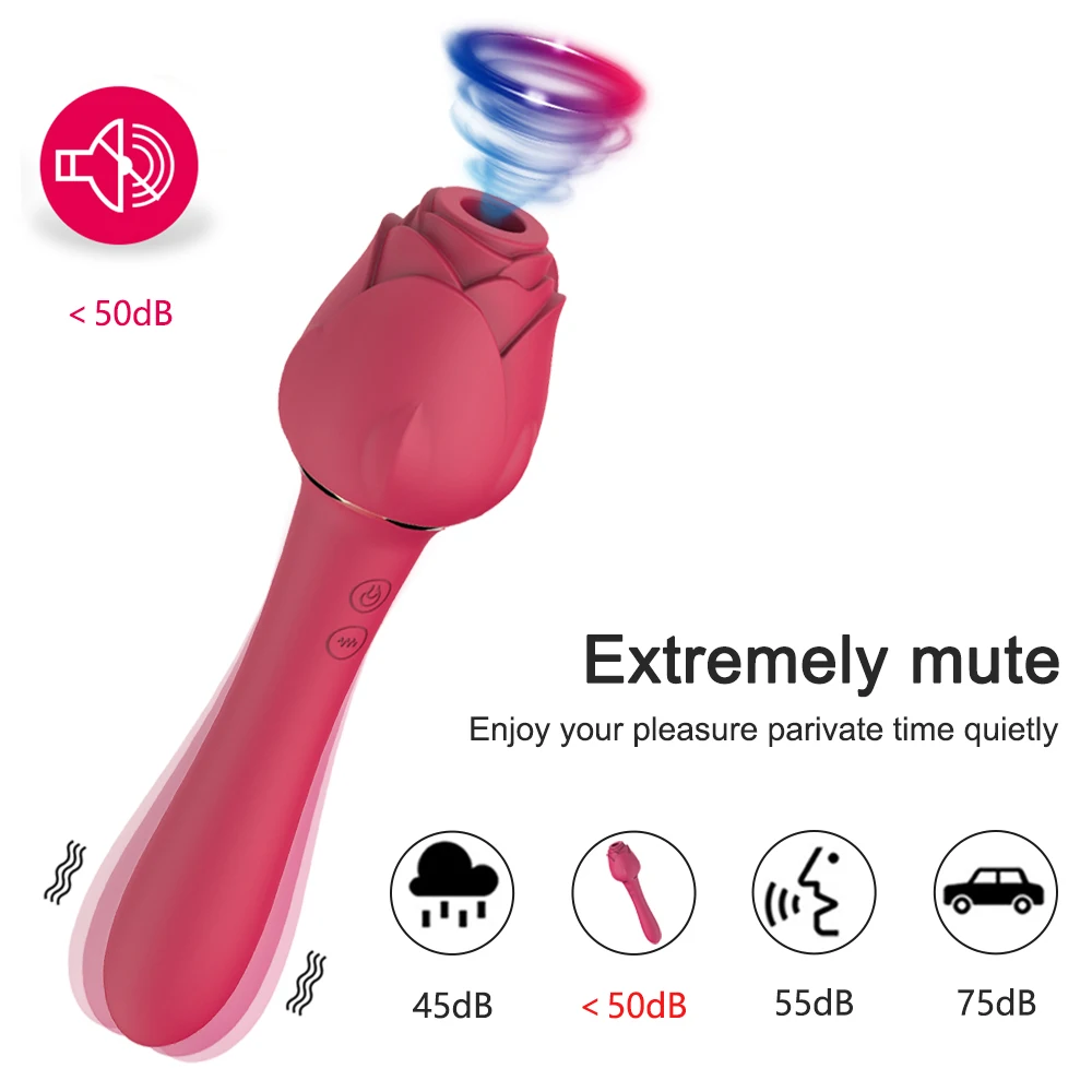 Women Clitoris Stimulator Rose Vibrator Female Masturbator Powerful Clit Sucking Vagina Vibrator G Spot Stimulator Sex Toy view 6