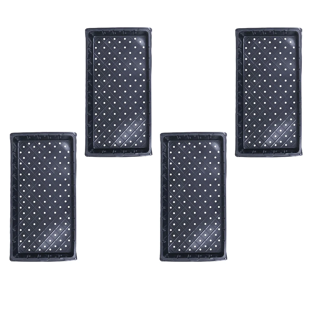 

4 Pcs Seedling Tray Durable Plastic Growing Containers with Drainage Holes for Garden Planting Trays Indoors Greenhouse