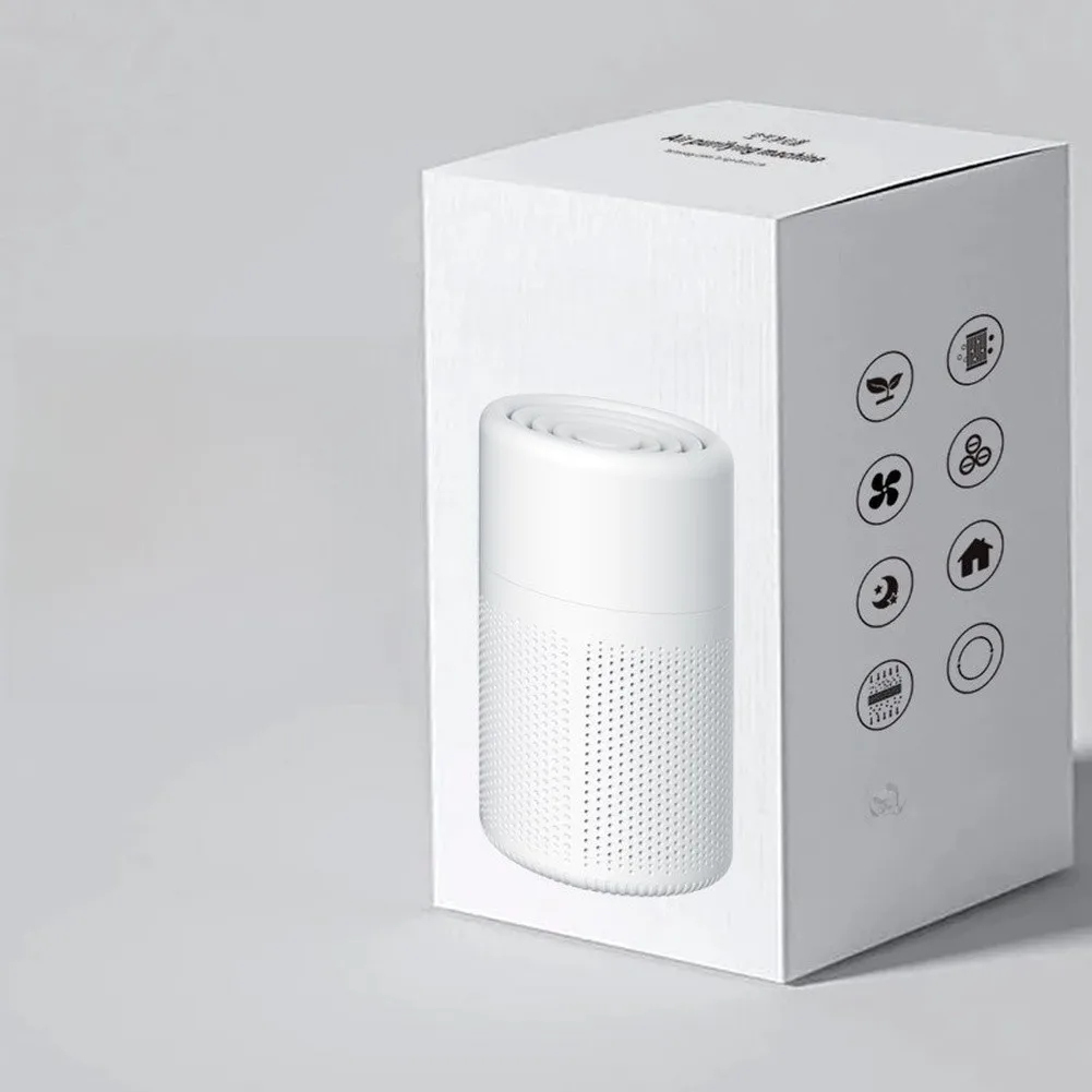 HEPA Air-Purifier With Aromatherapy Function Quiet Operation For Home/Office Bedroom Desktop Cleaner Machine White ABS