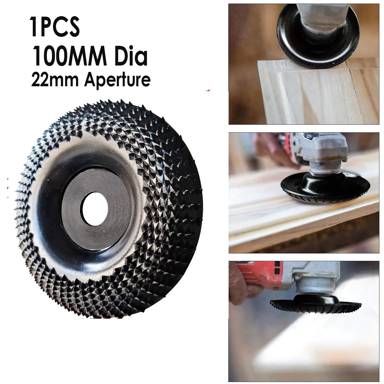 

4 Inch 22mm Aperture Grinder Wheel Disc Wood Shaping Wheel Wood Grinding Shaping Disk For Angle Grinders Power Tools