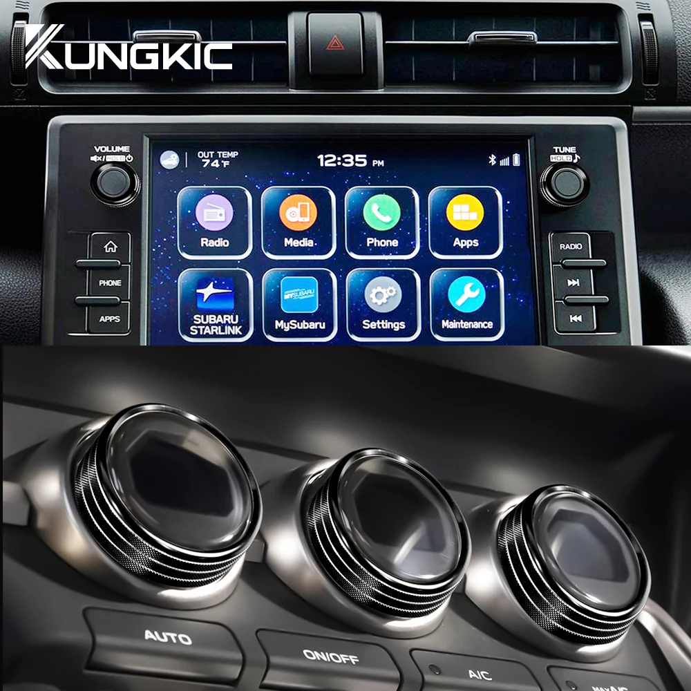 KUNGKIC AC Adjustment Knob For Subaru BRZ Toyota GR86 2021 2022 2023 2024 Switch Ring Navigation Audio Knob Accessories Trim