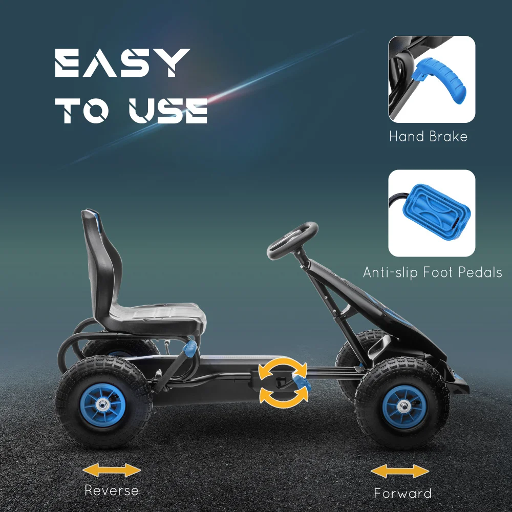 子供用ペダルゴーカート、丈夫で耐摩耗性のあるトレッド付きの乗用玩具ペダルカー、サスペンション付きの男の子と女の子のためのゴーカートキッズカー