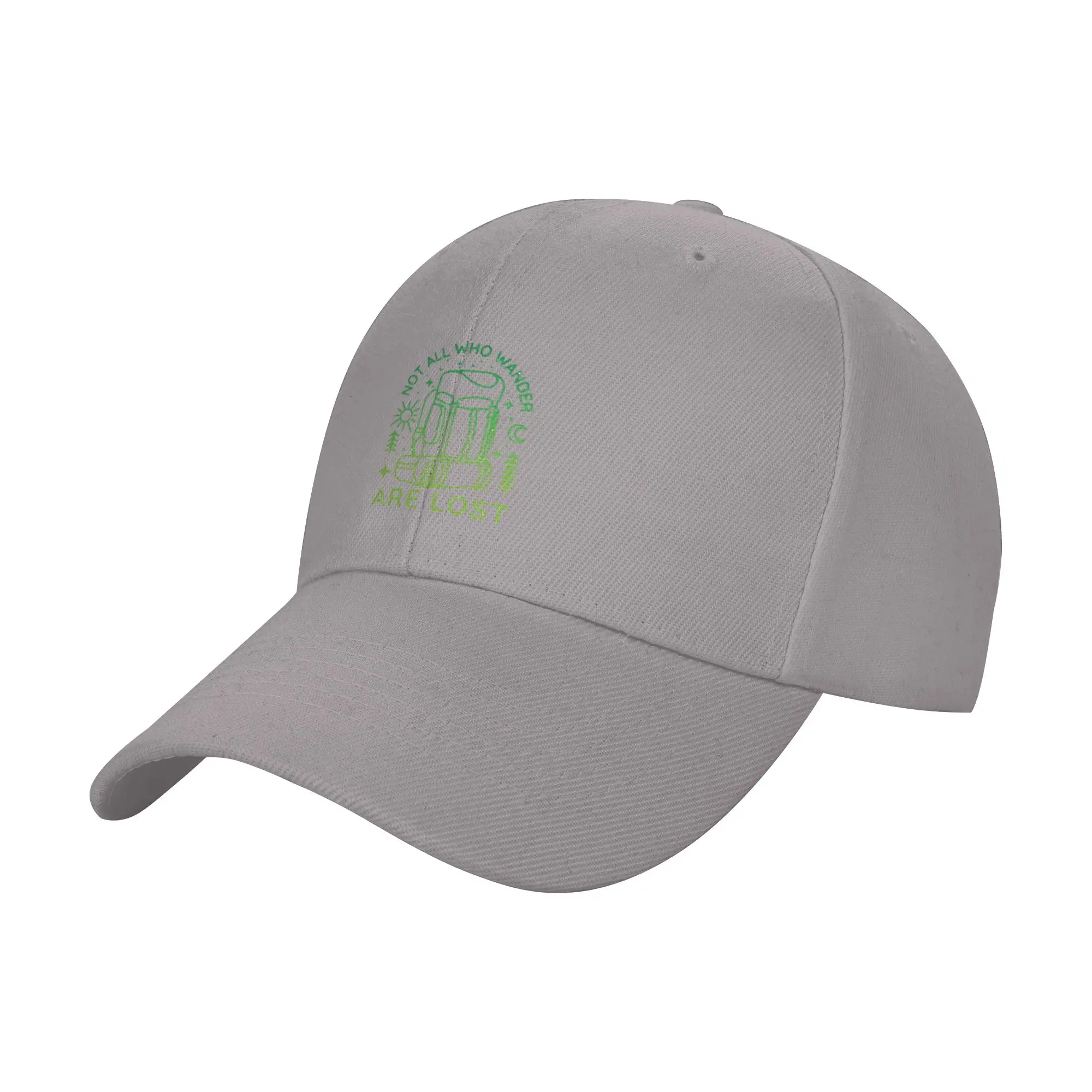 Hot Sale Not All Who Wander Are Lost - Backpacking - Green Gradient Baseball Cap  Minimalist Cap Men  Road Trip Cap Men