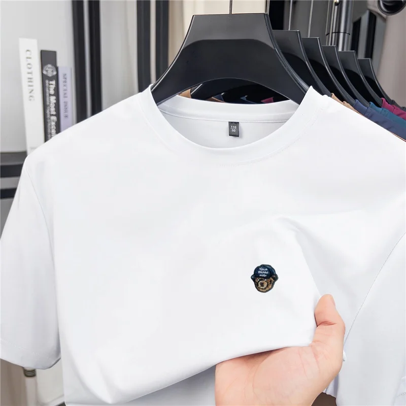 High-end designer brand men's T-shirt, crew neck 2D printed short sleeve, new short sleeve, summer sports fashion men's clothing