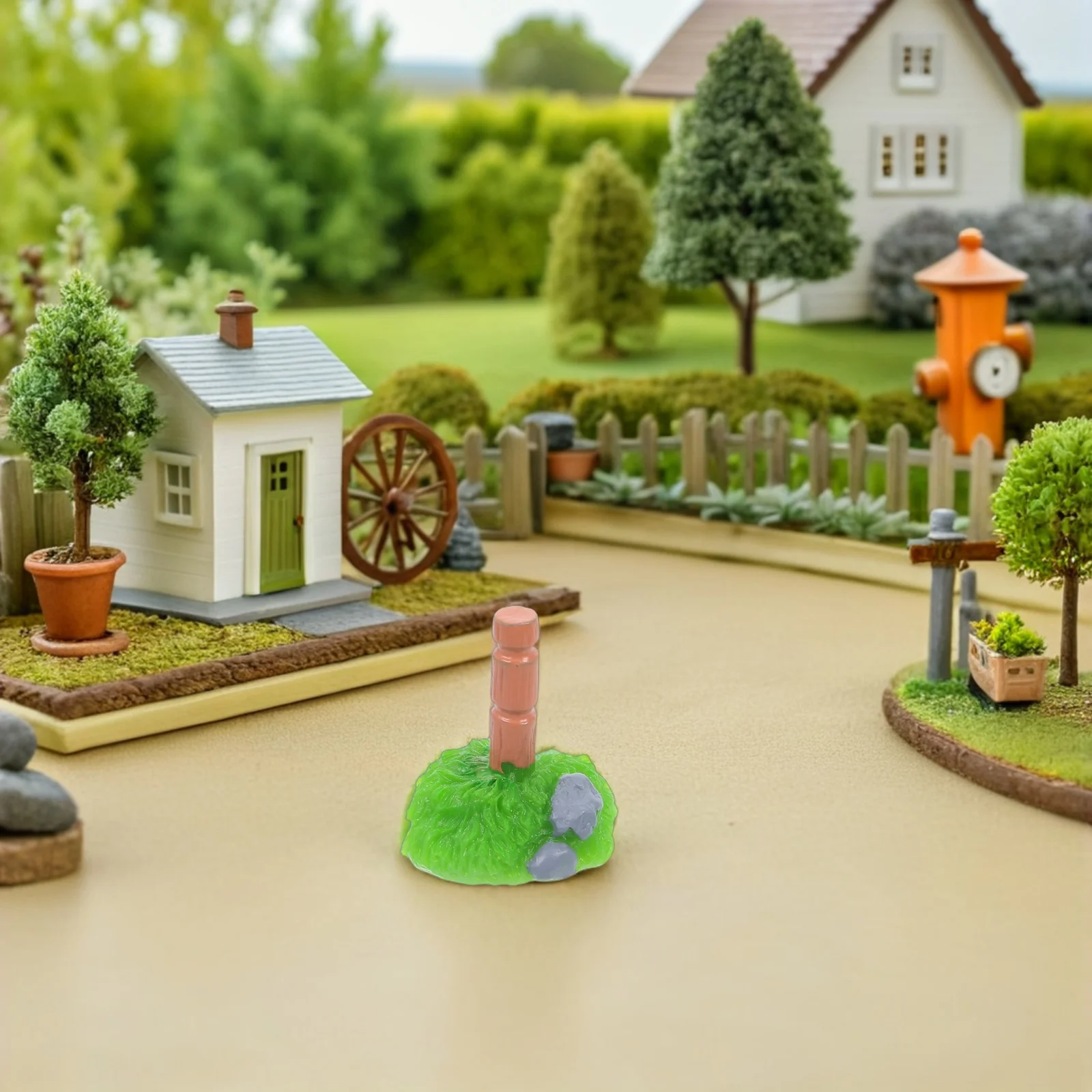 

24Pcs Micro Landscape Accessories Miniature Farm Decoration Realistic DIY Wood Pile Fencing Set for Dollhouse Home Office Travel