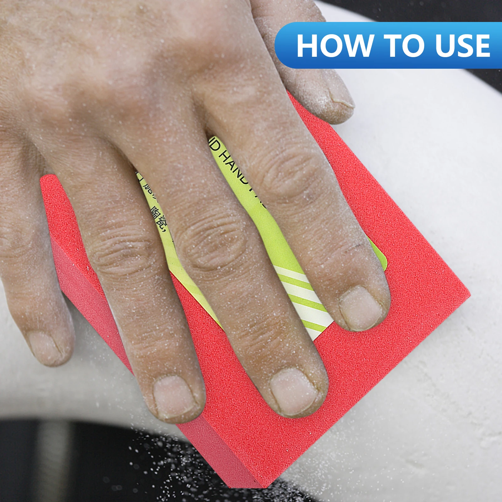 

1pc Diamond Hand Sanding Block Durable High-Strength Polishing Tool 200 Grit Reusable Hard Grinding Pads Efficient Sanding Block