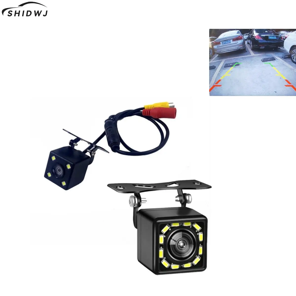 

Car Rear View Camera IP68 Waterproof CCD4 LED Auto Backup Monitor 170 Degree HD Image Night Vision Reversing Parking Camera