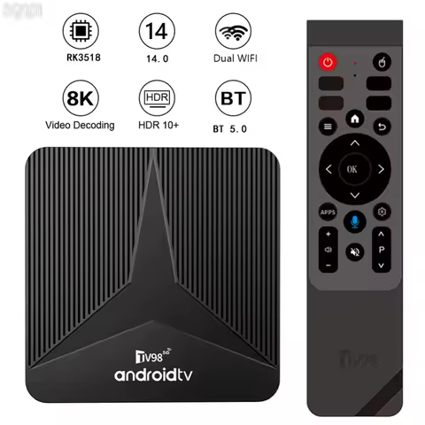 TV Box Android 14 4K Media Player Set Top Box Android Box with Remote