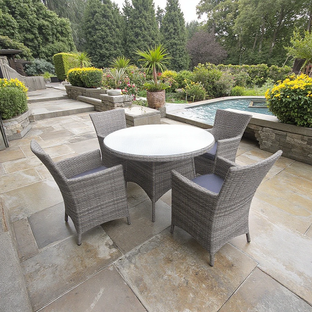 

All Weather Waterproof And Sun Resistant Outdoor Garden Furniture Outdoor Table Set