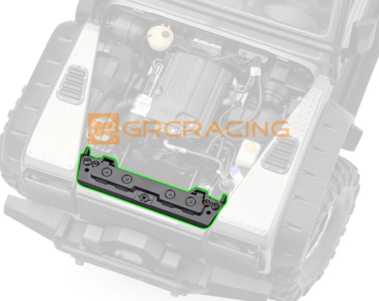 Für 1/10 Rc Auto Trax Trx-4 Defender Vorne Und Hinten Magnetische Auto Shell Säulen Versteckte Installation, Haube Kann Geöffnet werden Trx4 G156c