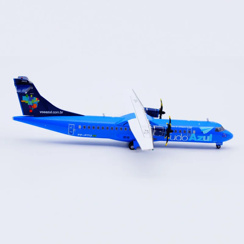 LH2314 Alloy Collectible Plane Gift JC Wings 1:200 Tudo AZUL Airlines ATR72-500 Diecast Aircraft Model PP-PTU With Stand