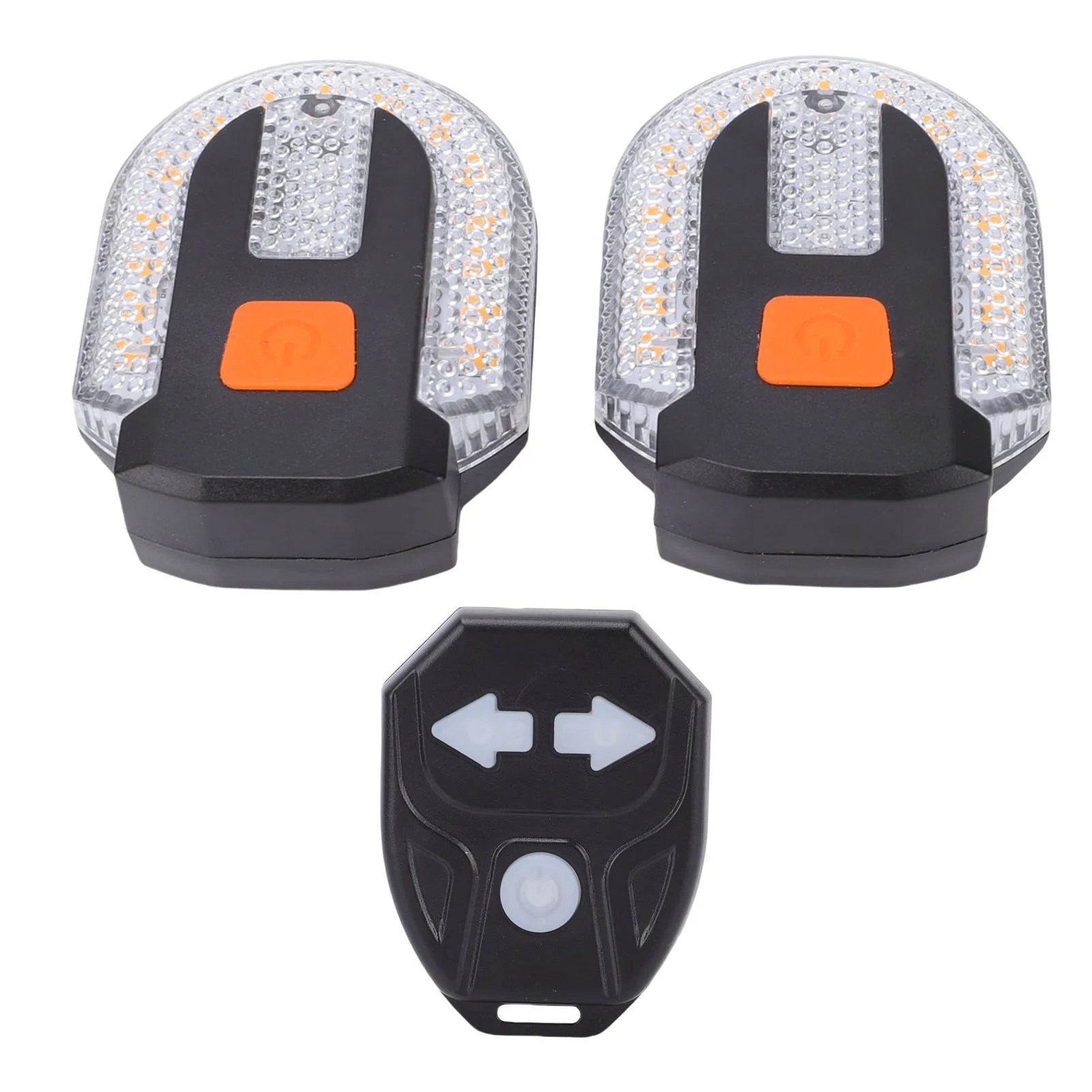 Bike Turn Signals USB Rechargeable IPX4 Water Proof LED Bike Split Back Turn Signals with Wireless Remote Control for Cycling