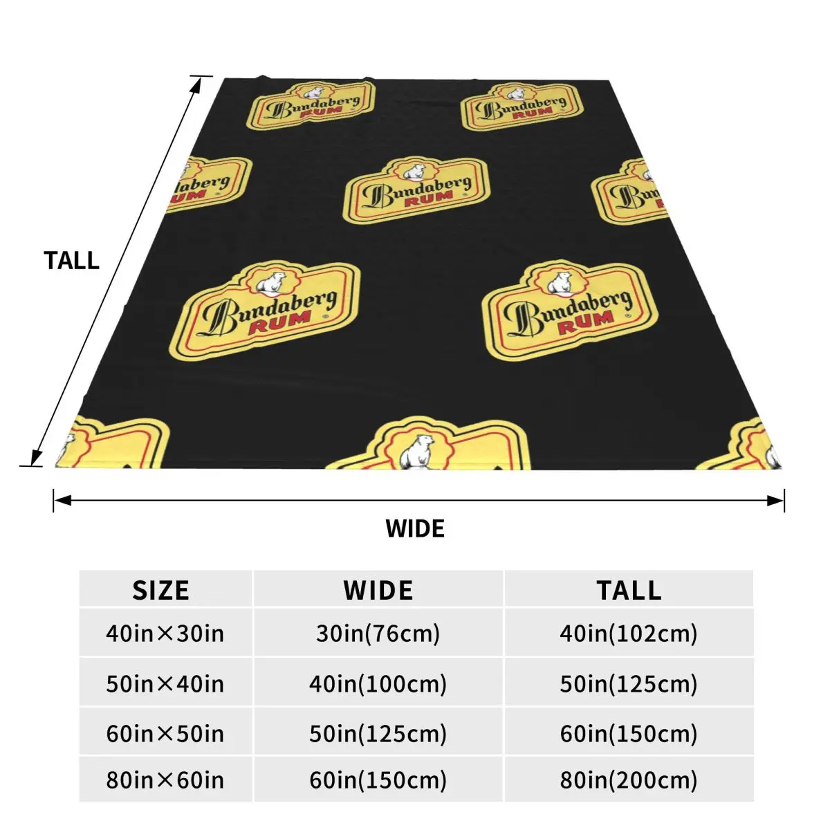 Official Merchandise Of Bundaberg Rum Logo Classic Blankets Fleece Sofa Throw Blanket Multi-function for Home  Bedspread Quilt