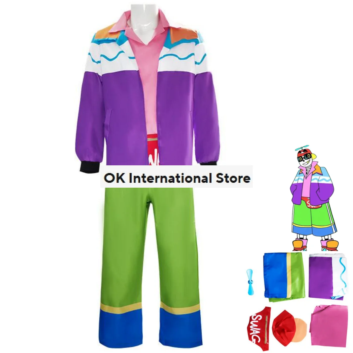 Anime Game Undertale AU Fresh Sans Cosplay Costume Colour Hip Hop Style Coat Hat Uniform Full Set Adult Man Woman Carnival Suit