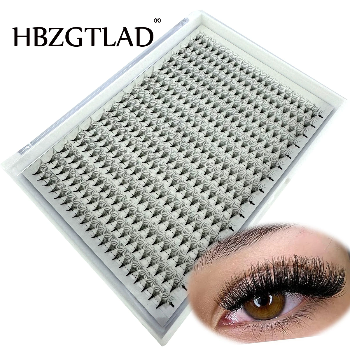 Large capacity Premade Russian Volume Fans 16lines 5D/10D Mink Eyelashes C/D curl Short Stem Lash Eyelash Extensions Supplies